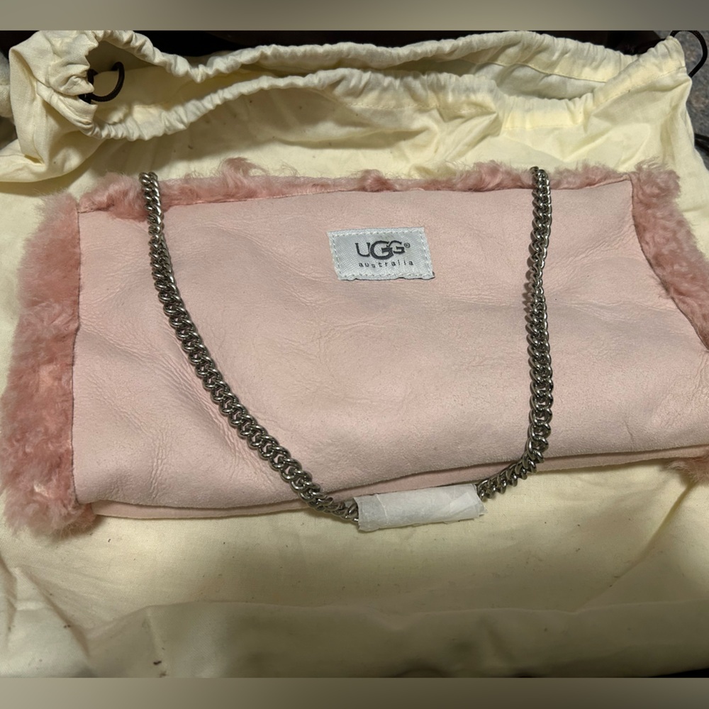 UGG Pink Shearling Muff Purse